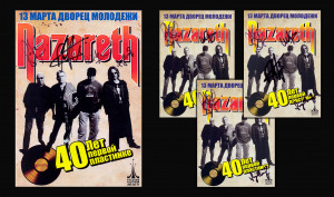 Nazareth- 2011 Marth 13-Yekaterinburg Russia-signed poster A4 & flyers